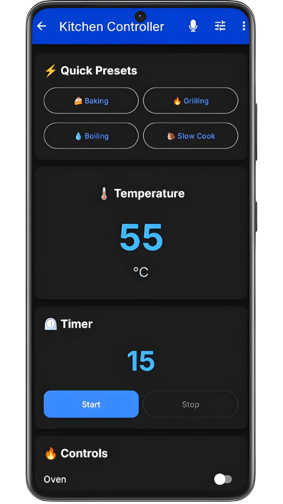 Smart BLE Hub - Kitchen controller with presets, temperature, and timer